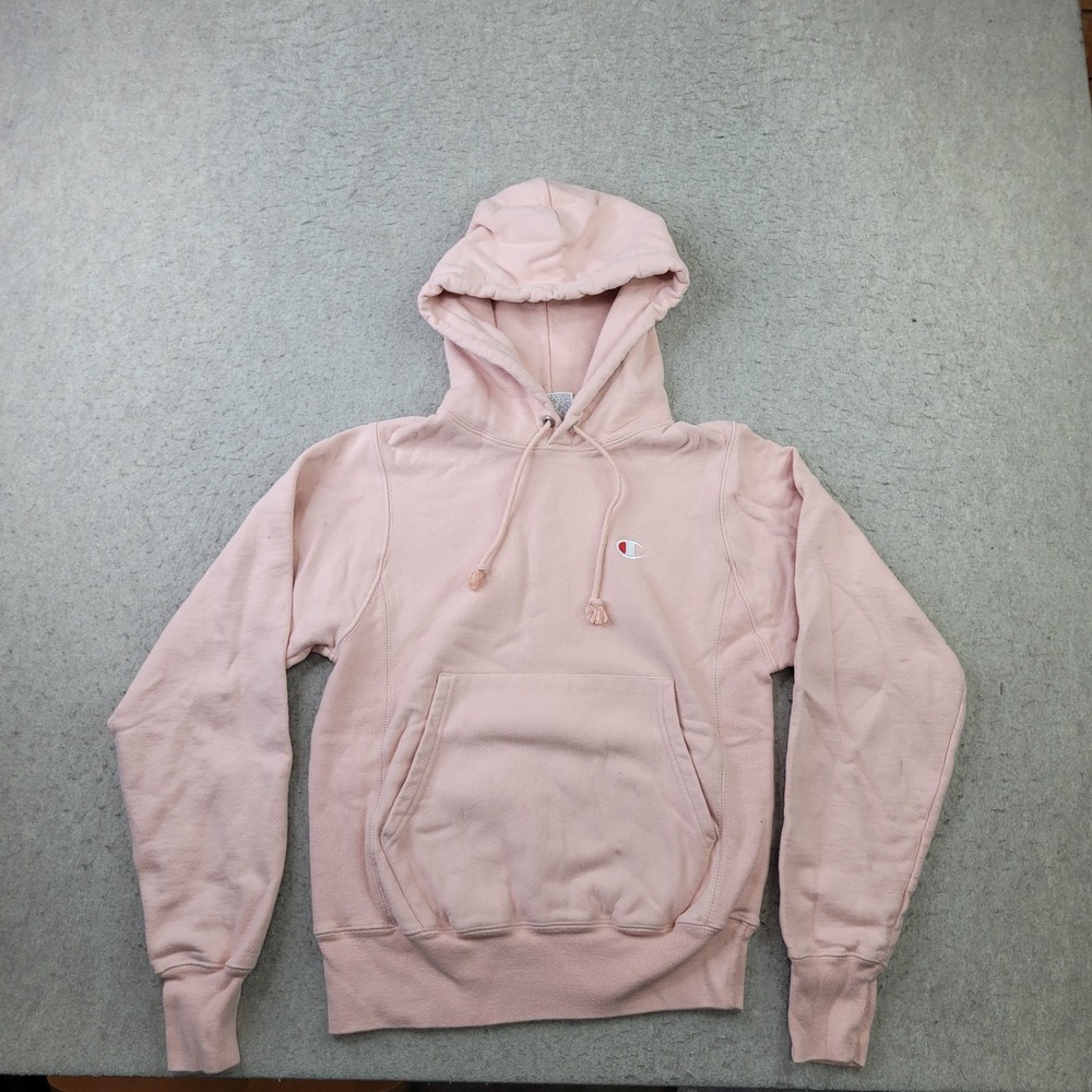 Champion Reverse Weave Hoodie Womens‎ XS Pink Pullover Heavyweight Thick